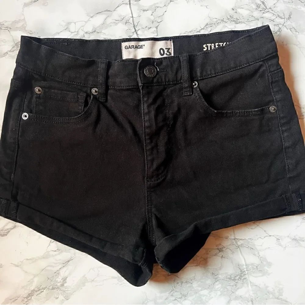 Garage retro high waist jean shorts